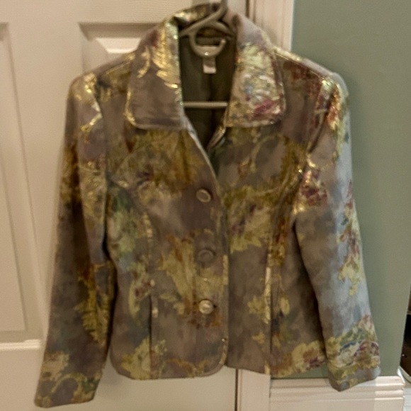 Chico's Jackets & Blazers - Gorgeous Chicos Jacket Metallic Gold Threading